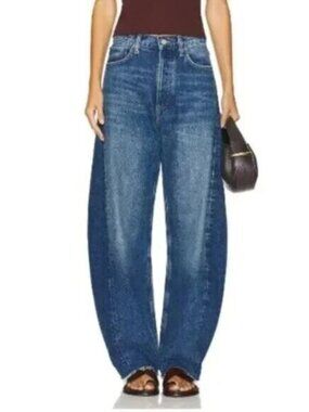 Agolde Luna Pieced Barrel Jeans - Split 24